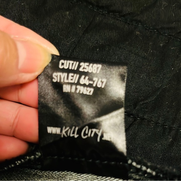 Kill City by Lip Service”LA MF’s” Zero Future Black Punk Denim Vest Women M - Picture 9 of 9